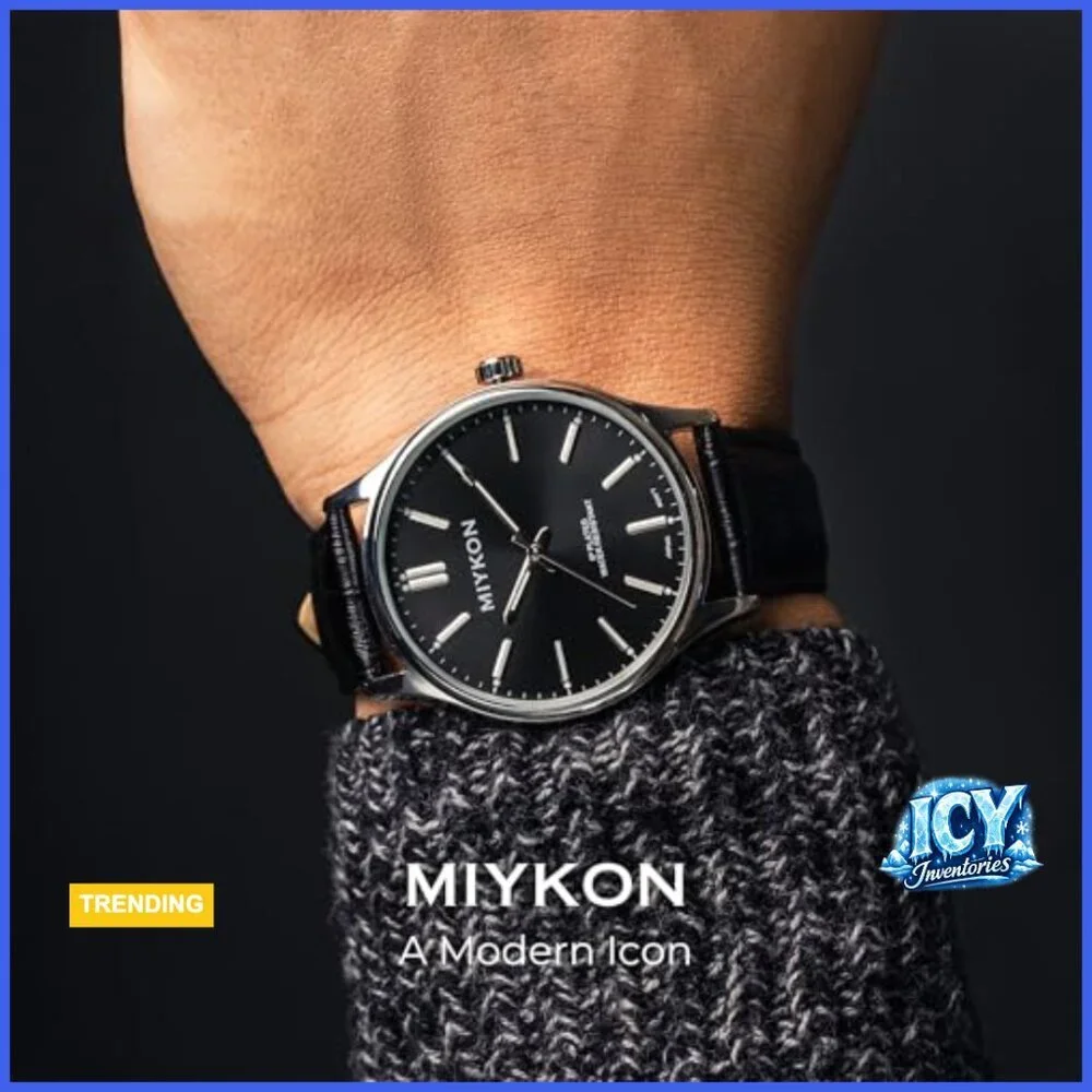Ultra-Thin Analog Minimalist Dress Watch with Genuine Leather Strap